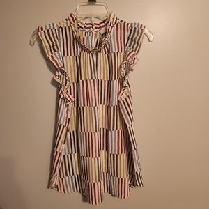 Loft Striped Sleeveless Large top
